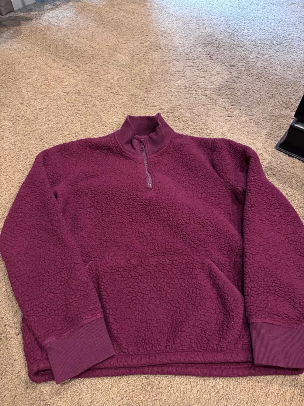 Athleta Girl Quarter-Zip Fleece Sherpa Jacket - size XL / 14